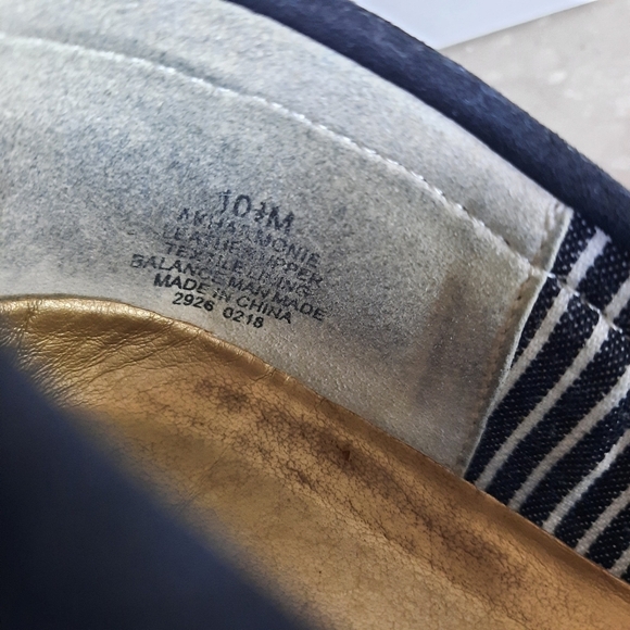 Anne Klein I FLEX Loafers Leather Black Gold Accent Logo Quiet Luxury Size 10.5 - Picture 16 of 16